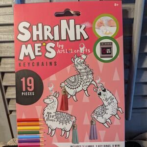 Shrink Me's llama key chain kits for 8+ year olds  (2 kits)